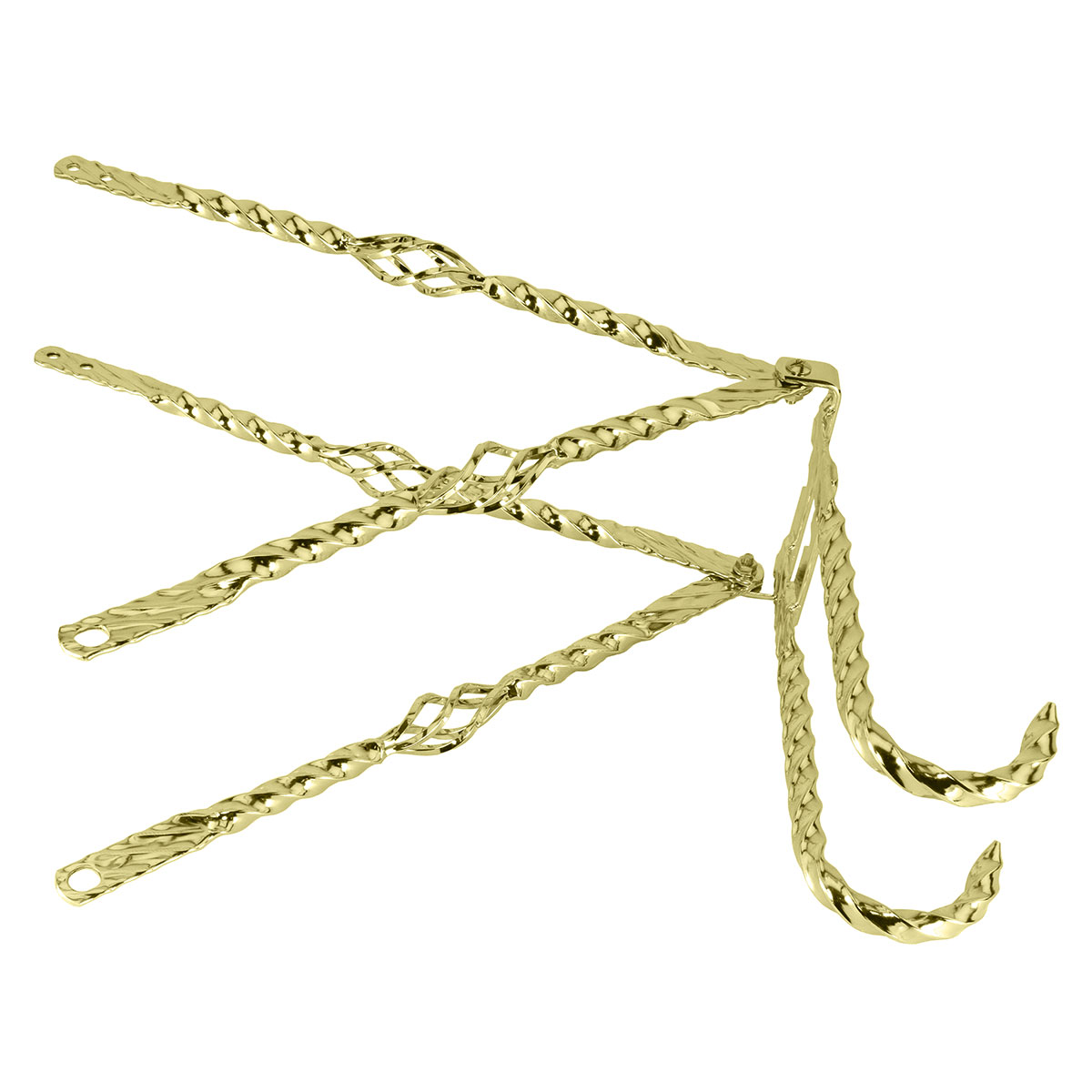 26 Lowrider Cage Square Twisted Continental Kit Gold.